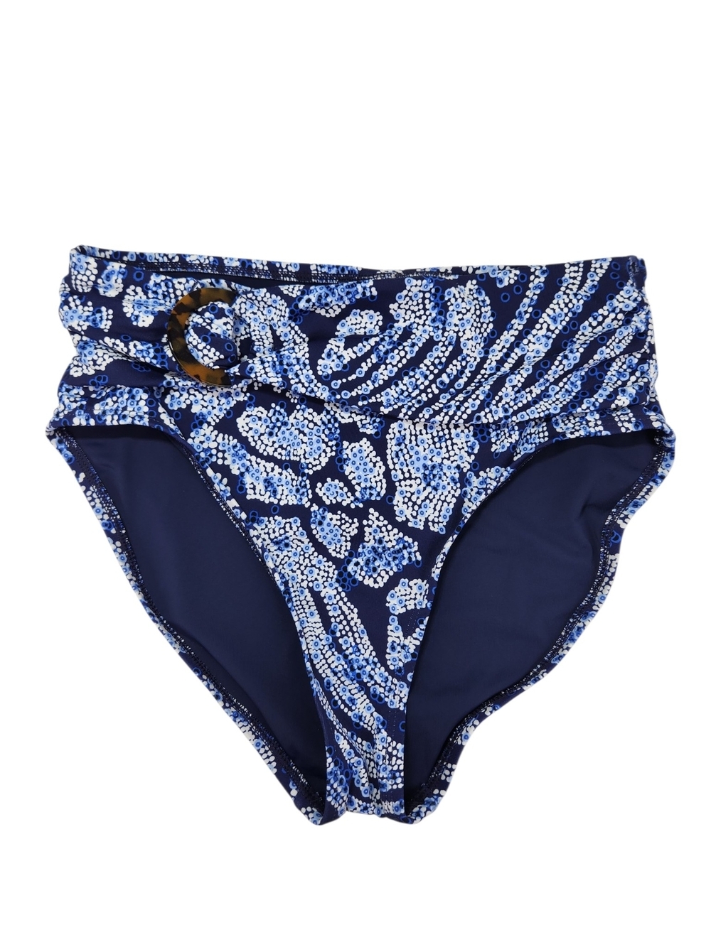 Tommy Bahama Bikini Bottoms XS Blue Paisley High Waist Swim Bottoms Belted